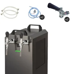 Komplet sæt fadølsanlæg STREAM 80K med luftpumpe, ølkasse, flowkøler 2-linet tørkøler, KEG 2:NC adapter, KEG:KeyKeg Outlet