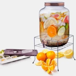 Krukke med hane og stativ til limonadedrikke 8,8 l Sale