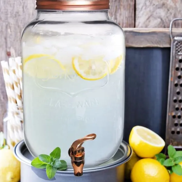 Krukke med hane og stativ til limonadedrikke 8,8 l Sale