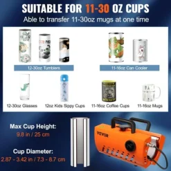 Krus Heat Press, Mini Størrelse, Håndholdte Sublimeringsblanks Clearance