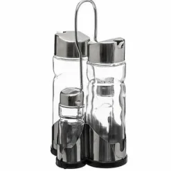 Olie- & Eddikebeholdere>KRYDDER-, OLIVE- OG EDDIKE-SÆT 170 ml forkromet