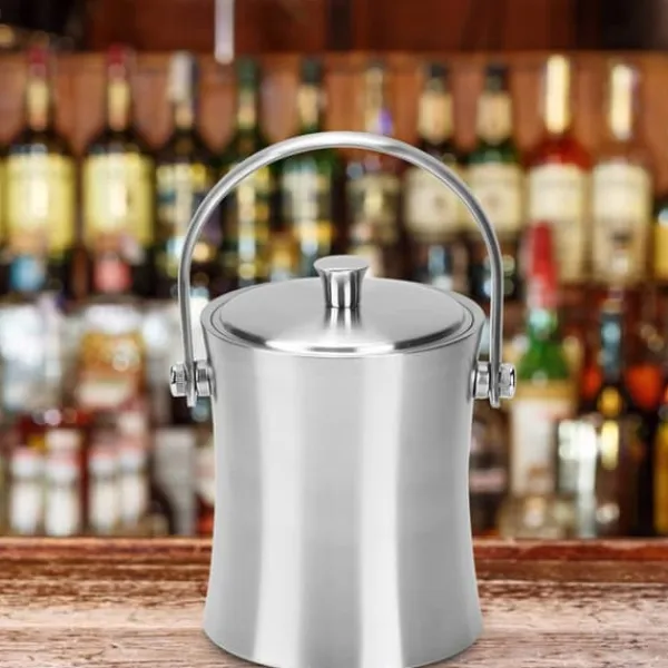 Isspande & Kølere>1L Husholdnings Rustfrit Stål Isspand Beholder Øl Champagne Tønde Flaske Vinbestik