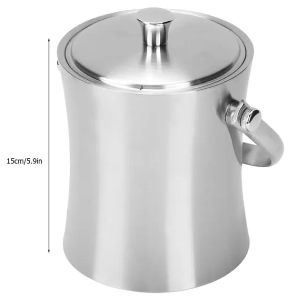 Isspande & Kølere>1L Husholdnings Rustfrit Stål Isspand Beholder Øl Champagne Tønde Flaske Vinbestik