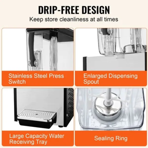 12L Kommerciel Drikkevaredispenser, Kold Juice, Isdrink Dispenser, Ideel til Fest, Hygge og Afslapning. Hot