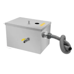 Tilbehør Til Affaldshåndtering>20L Kommerciel Fedtudskiller, Holdbart Rustfrit Stål, Automatisk Afbryderenhed,Sølv