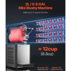 3L Kommerciel Slushy Maskine, Margarita Smoothie, Frossen Drik Maker, Hurtig Forberedelse, Perfekt til Fester og Arrangementer. Online