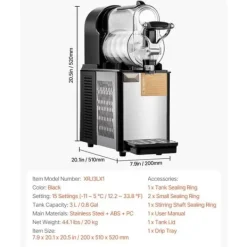 3L Kommerciel Slushy Maskine, Margarita Smoothie, Frossen Drik Maker, Hurtig Forberedelse, Perfekt til Fester og Arrangementer. Online