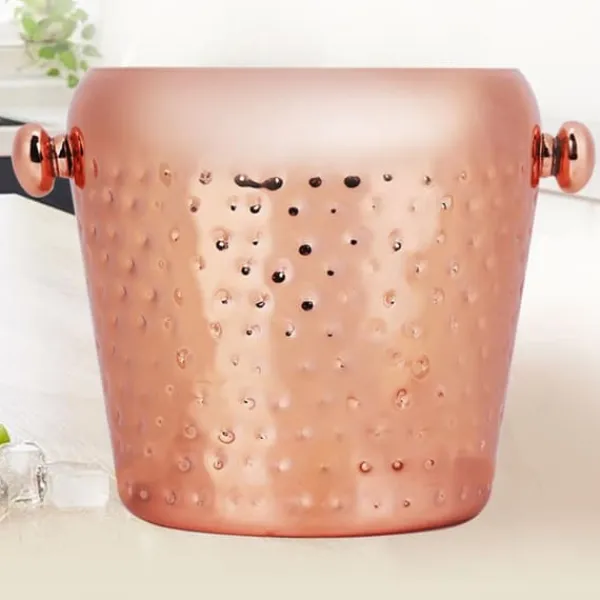 1L rustfri stål isterningbeholder til hjemme- og hotelbrug (roséguld) Online