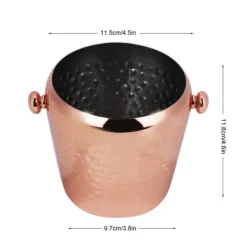 1L rustfri stål isterningbeholder til hjemme- og hotelbrug (roséguld) Online