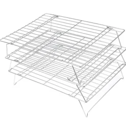 Afkølingsriste>3-lags kølerist sammenklappelige ben til småkager, kager, køkkenbagning, grillværktøj