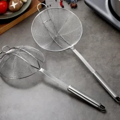 Lang sigteske i rustfrit stål til sikker og skoldningsfri køkkenmadlavning Sale