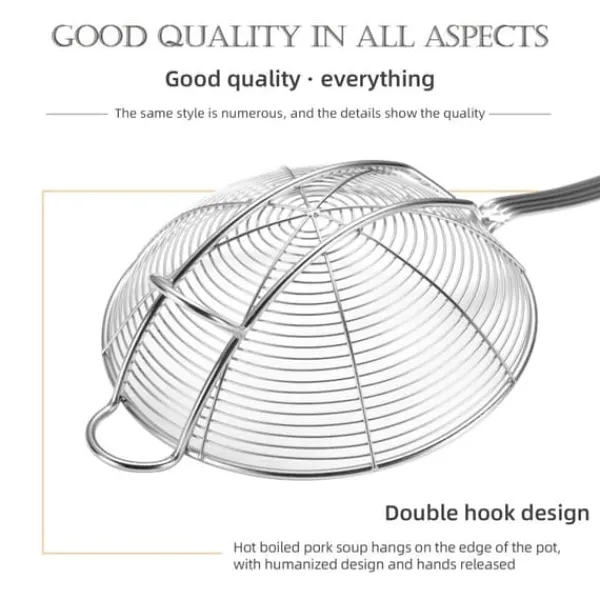 Lang sigteske i rustfrit stål til sikker og skoldningsfri køkkenmadlavning Sale