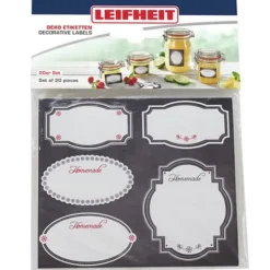 Leifheit Tilbehør Til Madopbevaring>3218 Selvklæbende dekorative etiketter 20 stk sort/hvid