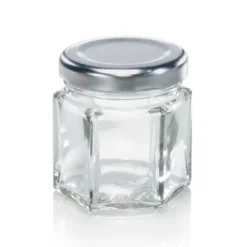 Leifheit Honningkrukker>3208 syltetøjsglas sekskantet 47 ml glas/sølv