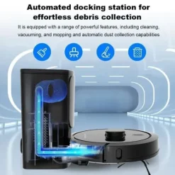 LIECTROUX G7 Robotdammsugare 4 i 1 med automatisk dammsamlare - Sugning och tvättning 6500 Pa - Laser-navigering Sale