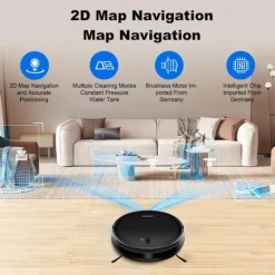 LIECTROUX L200 Robotstøvsuger – Støvsugning & Mopning, 4000 Pa, App-styring, 120 min Driftstid Hot