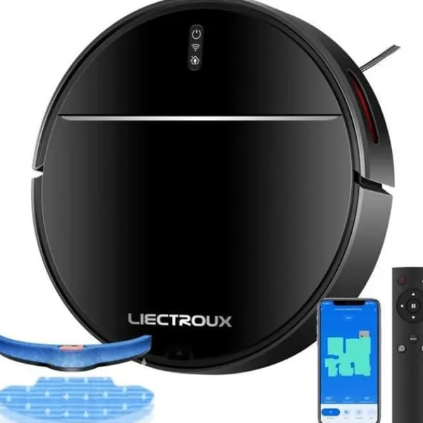 LIECTROUX M7S PRO - Ansluten robotdammsugare - 3000 Pa - Kartnavigering - Autonomi 120 min - 4400mAh batteri Hot