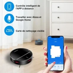 LIECTROUX M7S PRO - Ansluten robotdammsugare - 3000 Pa - Kartnavigering - Autonomi 120 min - 4400mAh batteri Hot