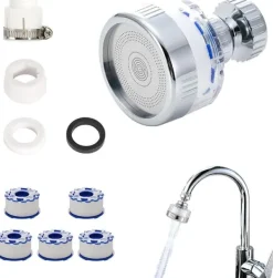 Lollanda 360° drejeligt brusehoved til køkkenarmatur køkkenarmatur - vandhane filter hjem køkken vandfilter med adapter Sale