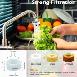 Lollanda 360° drejeligt brusehoved til køkkenarmatur køkkenarmatur - vandhane filter hjem køkken vandfilter med adapter Sale