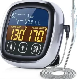 Lollanda Kødtermometer med Touchskærm / Termometer til Kød - Vandtæt, Grill, Køkken - til Ovn, til Grill Grill, Til Grill Sale