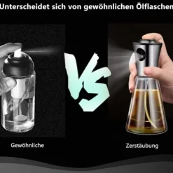 Lollanda Oliesprayflaske 200 ml i rustfrit stål og glas, konisk design til madlavning, grillning og bagning Sale