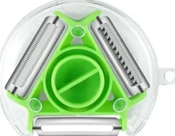 Lollanda 2-pak 3-i-1 Multifunktionel Rotorskræller - Grøntsagsskræller & Råost Jern & Kartoffelskræller New