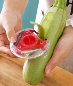 Lollanda 2-pak 3-i-1 Multifunktionel Rotorskræller - Grøntsagsskræller & Råost Jern & Kartoffelskræller New