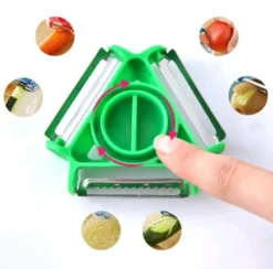 Lollanda 2-pak 3-i-1 Multifunktionel Rotorskræller - Grøntsagsskræller & Råost Jern & Kartoffelskræller New