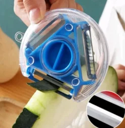 Lollanda 2-pak 3-i-1 Multifunktionel Rotorskræller - Grøntsagsskræller & Råost Jern & Kartoffelskræller New