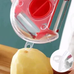 Lollanda 2-pak 3-i-1 Multifunktionel Rotorskræller - Grøntsagsskræller & Råost Jern & Kartoffelskræller New