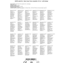 Ølhaner>Ølslange 7mm helt færdig, 0,5 m - blød udgave