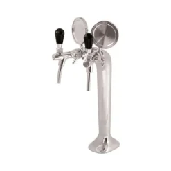 Øltårn, Ølkolonne, Ølhane, Tapetårn, Fadølstårn, Kegerator-tårn, Kegerator Tower krom 2-vejs, elegant, top kvalitet! (Pakkepris) New