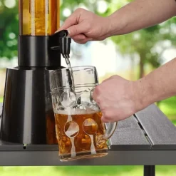 Drikkevareautomater>Øltårn, 81x20x22 cm, Transparent, Sort