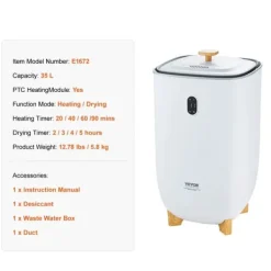 Tørreskab>Luksus Håndklædetørrer, 35L Kapacitet, PTC Opvarmningsmodul,35L