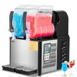 4Lx2 Tank Kommerciel Slushy Maskine, Margarita Smoothie, Fryse Drink Maker, hurtig frysefunktion, perfekt til fester. Online