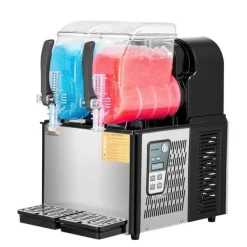 4Lx2 Tank Kommerciel Slushy Maskine, Margarita Smoothie, Fryse Drink Maker, hurtig frysefunktion, perfekt til fester. Online