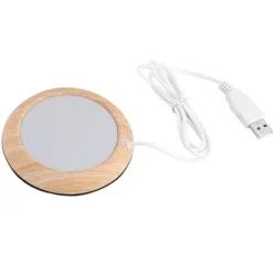 Lysende træfiber USB-kopvarmer: Hold din drik varm Best