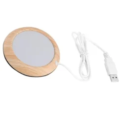 Lysende træfiber USB-kopvarmer: Hold din drik varm Best