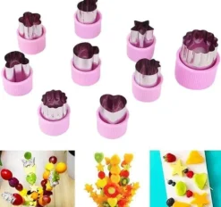 Maddekoration Sød Shaper Holdbart Køkkenredskaber Skæreform 9-delt Sæt Kageudstikker Grøntsager og Frugt Gør-det-selv Skæresæt New