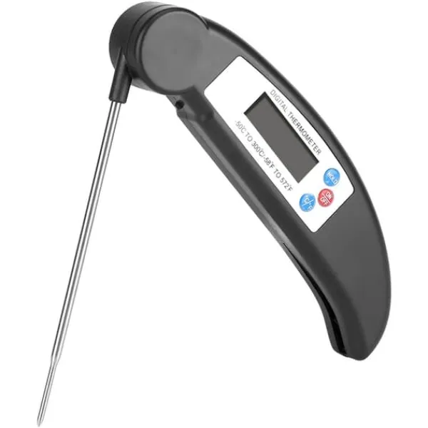 Madlavningstermometer til Køkken BBQ Kødtemperaturmåling Sort Clearance