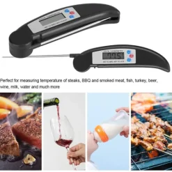 Madlavningstermometer til Køkken BBQ Kødtemperaturmåling Sort Clearance