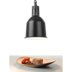 Madopvarmere>Madvarmelampe - hængende cylindrisk konisk sort diameter. 175 mm 250 W - Hendi 273852