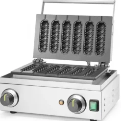 Vaffeljern>Majshundevaffelmaskine til vafler på pind til 6 vafler - Hendi 212189