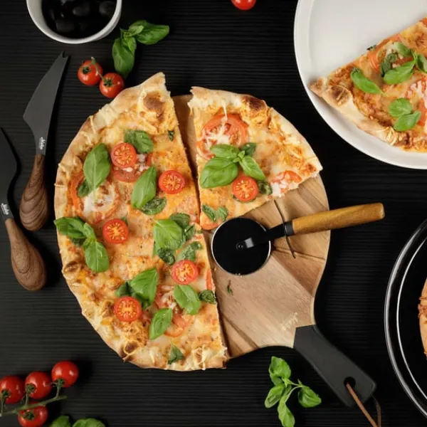 Maku Pizzaset Med Bricka Och Skärare Clearance