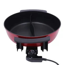 Mandarin Duck hotpot-gryde, dobbelt delt 6 liter med yin-yang skillevæg, mørk khaki, kinesisk fondue til hjem og fest Best