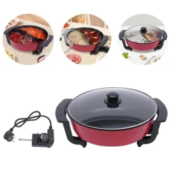 Mandarin Duck hotpot-gryde, dobbelt delt 6 liter med yin-yang skillevæg, mørk khaki, kinesisk fondue til hjem og fest Best