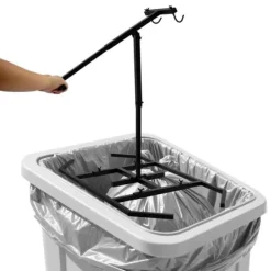 Tilbehør Til Affaldspressere>Manuel affaldspresse - Affaldskomprimator - Højdejusterbar 48,5–64,5 cm (3 niveauer) - Stål - Ovnhærdet lak - Sort