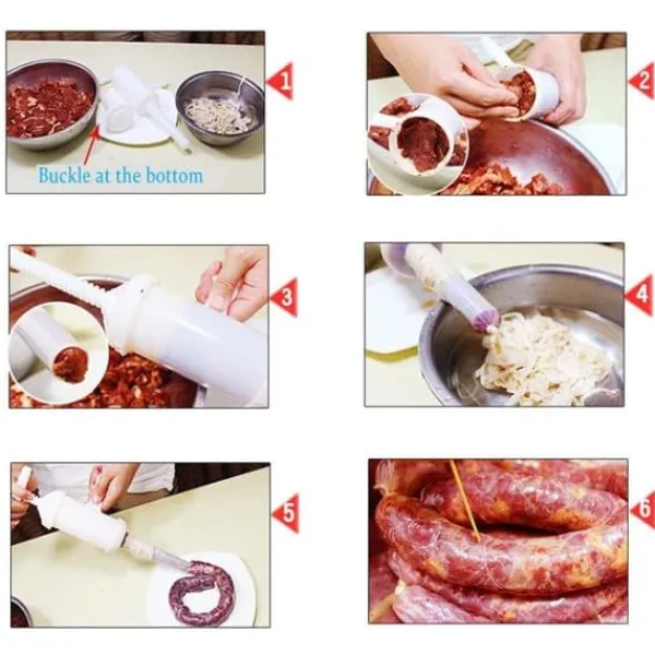 Jerky Pistol>Manuel pølsestopper / pølsesprøjte – 2-pak