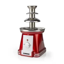 Fonduesæt>MELISSA Chokoladefontæne | 90 W | 32 cm | 3 metalniveauer | Rød / Hvid